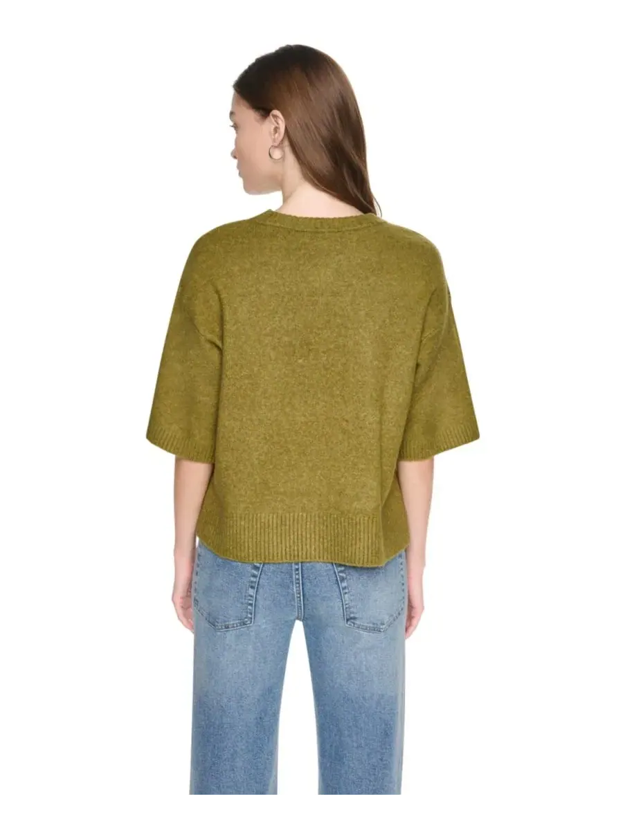 Свитер с коротким рукавом и боковыми разрезами DKNY Jeans, Crocodile — изображение 5 из 5