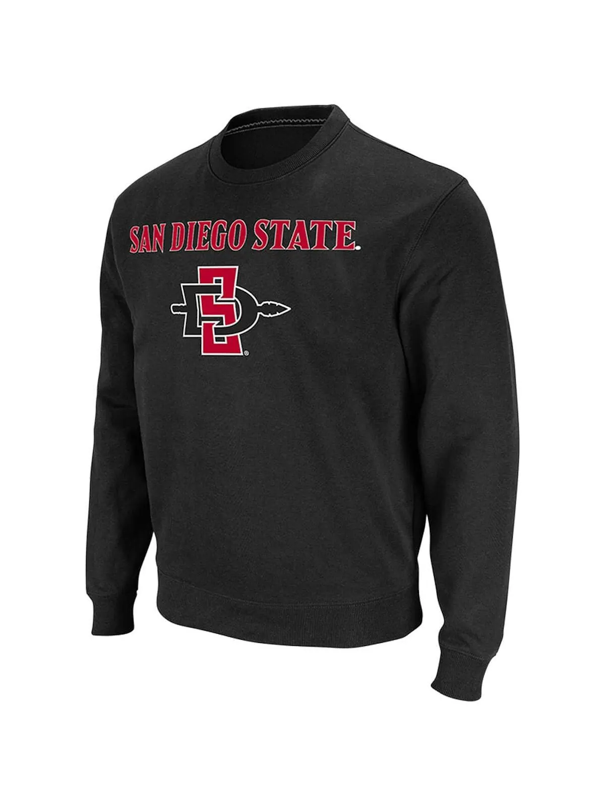Мужская черная футболка san diego state aztecs arch logo tackle twill pullover sweatshirt Colosseum — изображение 2 из 3