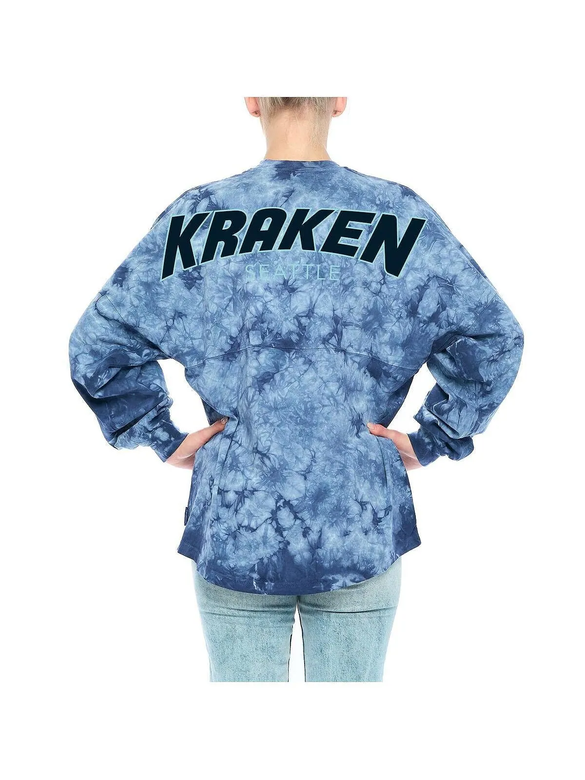 Женская футболка с длинным рукавом с фирменным логотипом Deep Sea Seattle Kraken Crystal-Dye — изображение 2 из 2