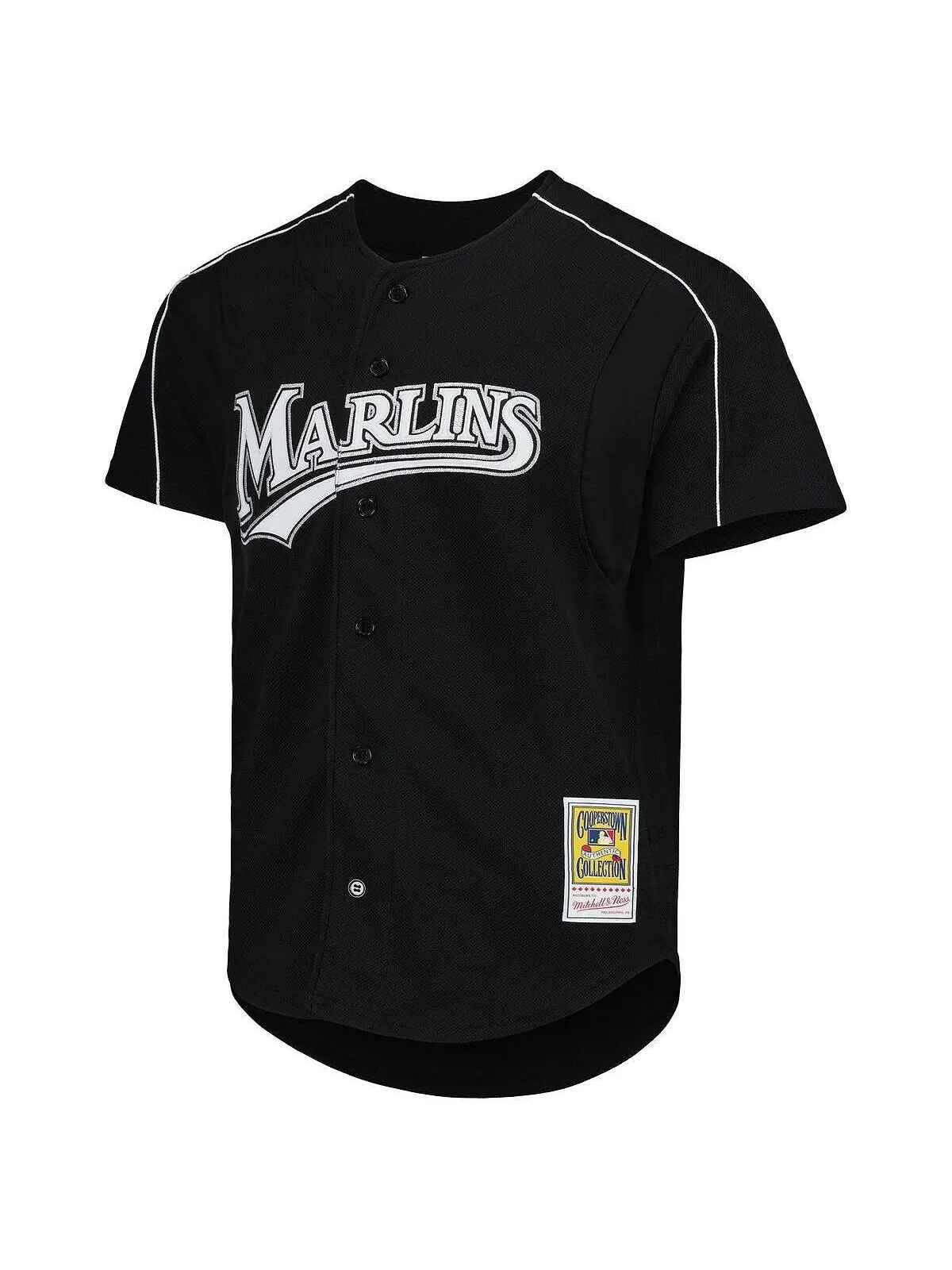 Мужское джерси на пуговицах Dontrelle Willis Black Florida Marlins Cooperstown Collection, сетчатое — изображение 2 из 2