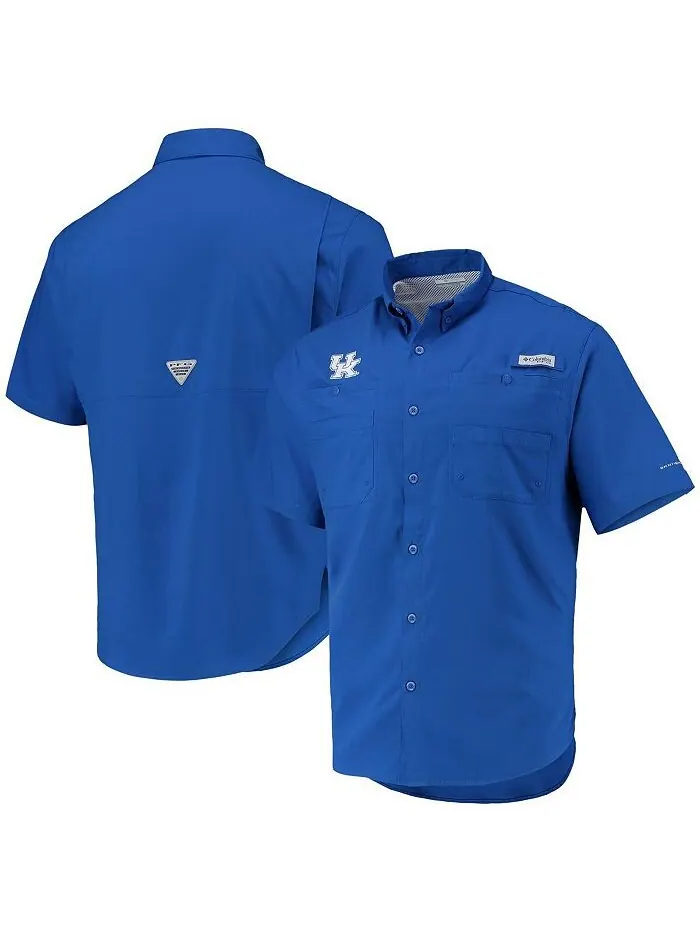 Мужская рубашка на пуговицах Royal Kentucky Wildcats Tamiami Omni-Shade Columbia — изображение 1 из 3, королевский
