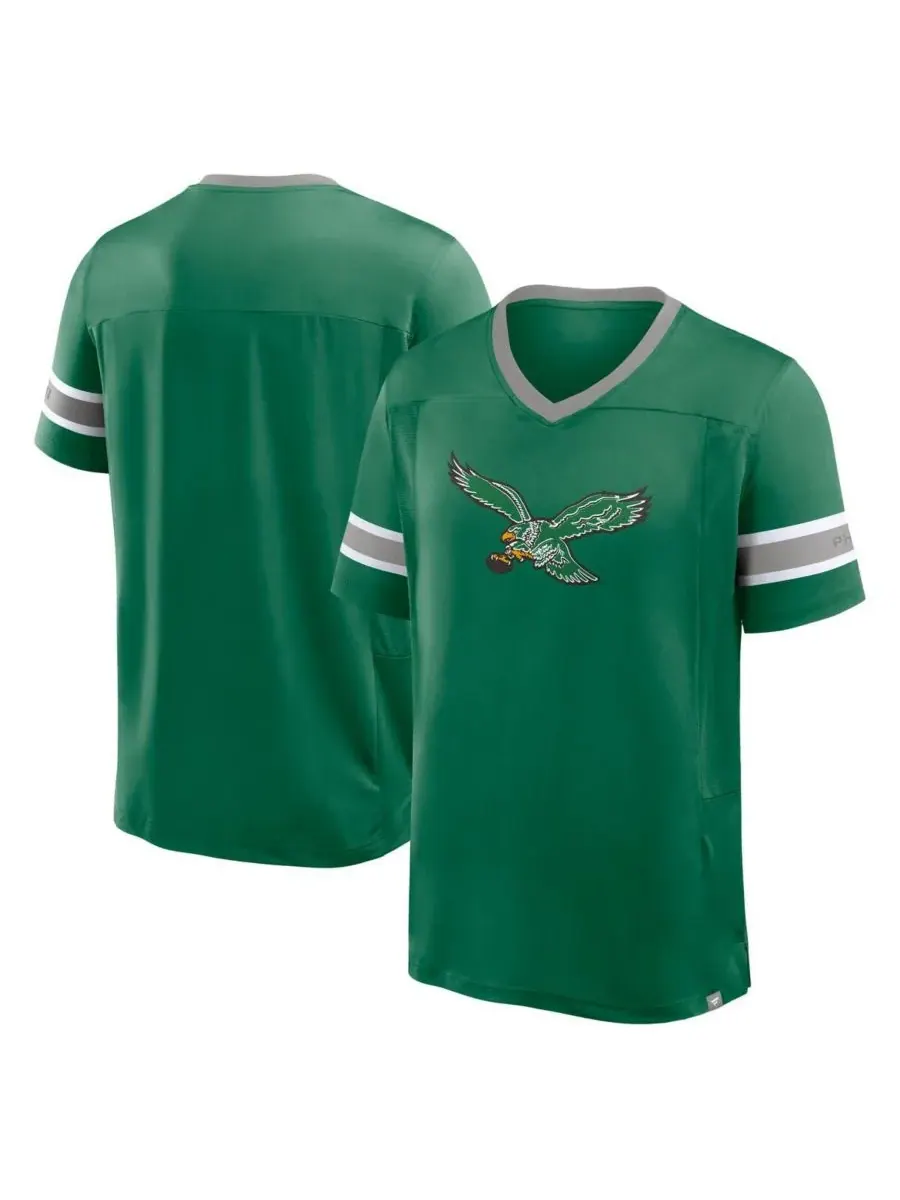 Fanatics Мужская футболка с V-образным вырезом "Philadelphia Eagles Hometown Premium Hashmark" — изображение 1 из 3, зеленый