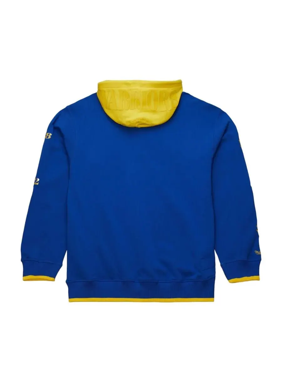 Mitchell & Ness Мужская толстовка с капюшоном Royal Golden State Warriors Hardwood Classics Team OG — изображение 2 из 5