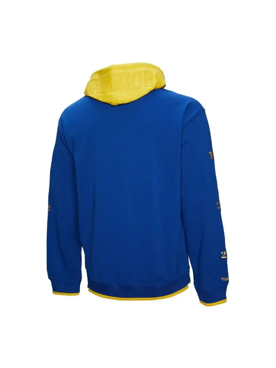 Mitchell & Ness Мужская толстовка с капюшоном Royal Golden State Warriors Hardwood Classics Team OG — изображение 4 из 5