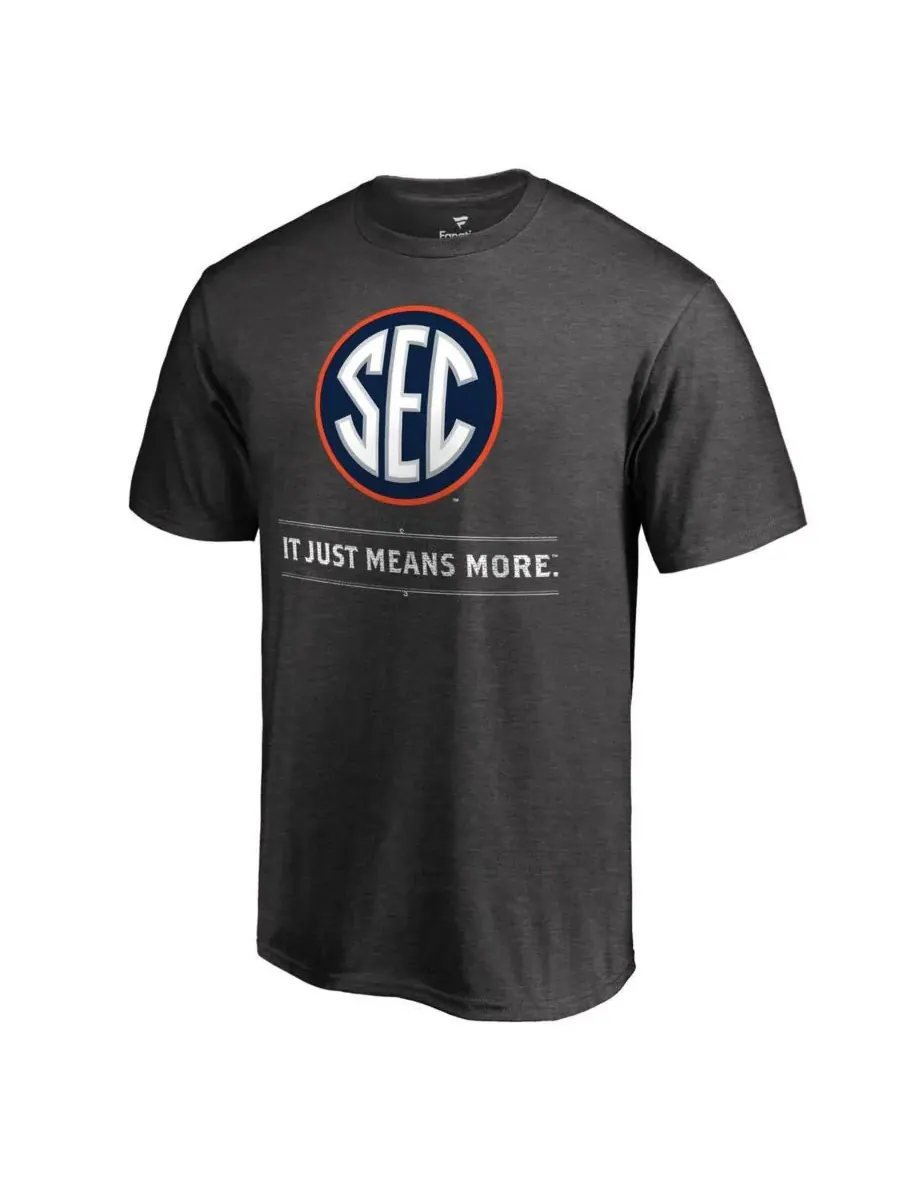 Мужская футболка Ash Auburn Tigers SEC Means More Fanatics — изображение 3 из 3, серый