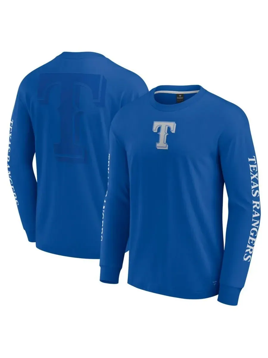 Мужская футболка с длинным рукавом Royal Texas Rangers Elements Strive Fanatics — изображение 1 из 3, королевский