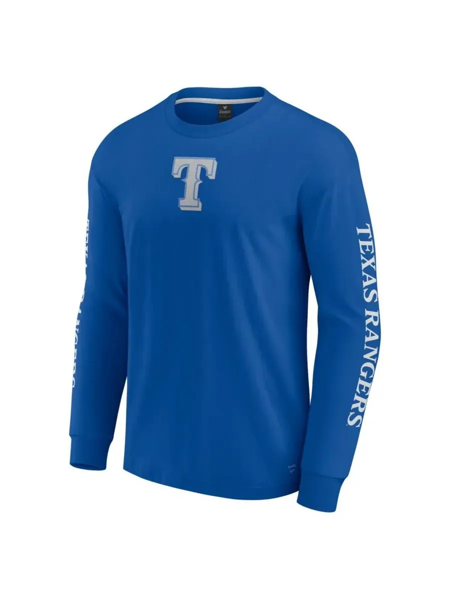 Мужская футболка с длинным рукавом Royal Texas Rangers Elements Strive Fanatics — изображение 2 из 3, королевский