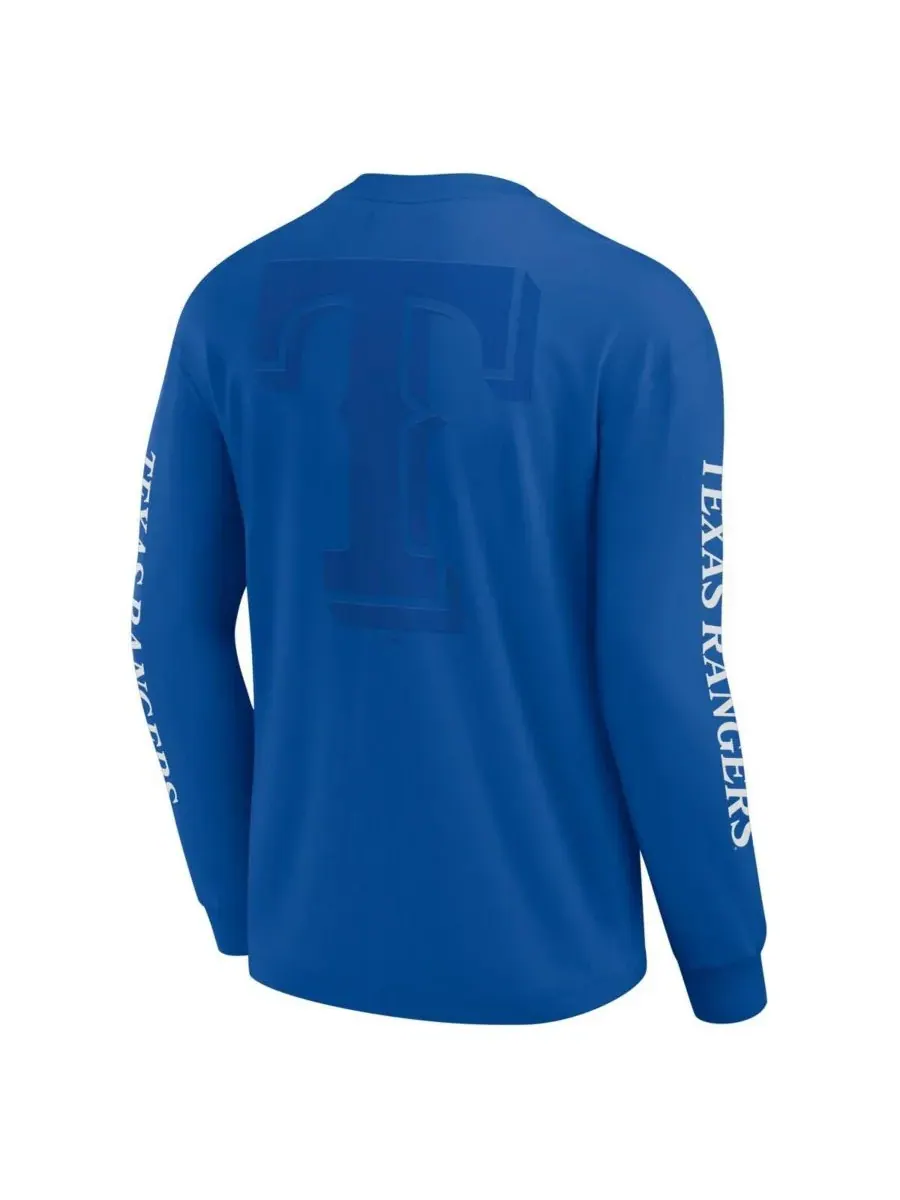 Мужская футболка с длинным рукавом Royal Texas Rangers Elements Strive Fanatics — изображение 3 из 3, королевский