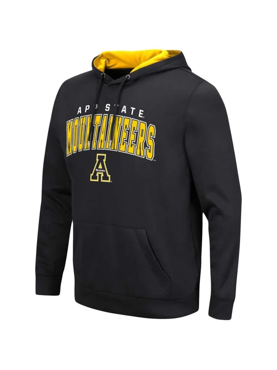 Colosseum Мужская черная толстовка с капюшоном Appalachian State Mountaineers Resistance — изображение 3 из 3, черный