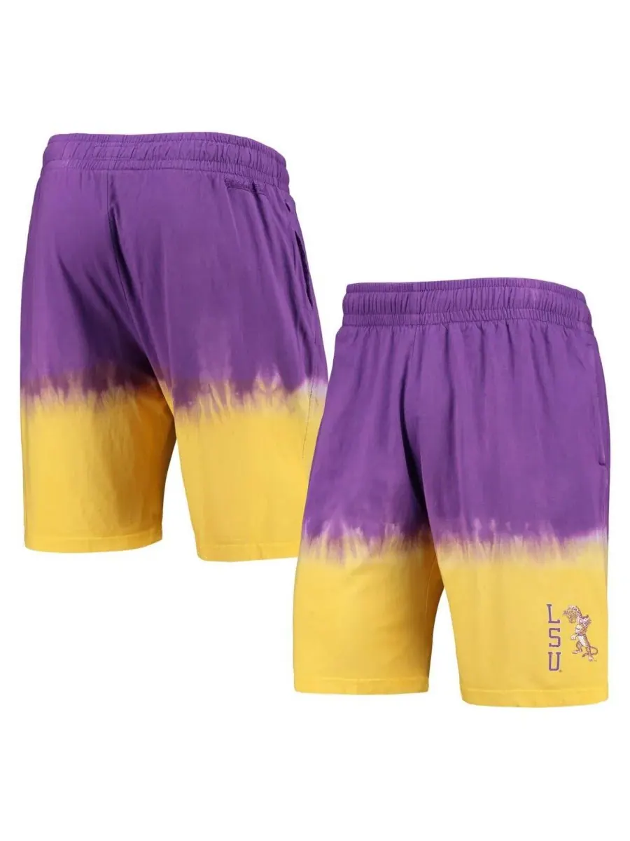 Mitchell & Ness Мужские шорты с принтом «Тигры LSU» в фиолетово-золотых тонах — изображение 1 из 3, фиолетовый золотистый