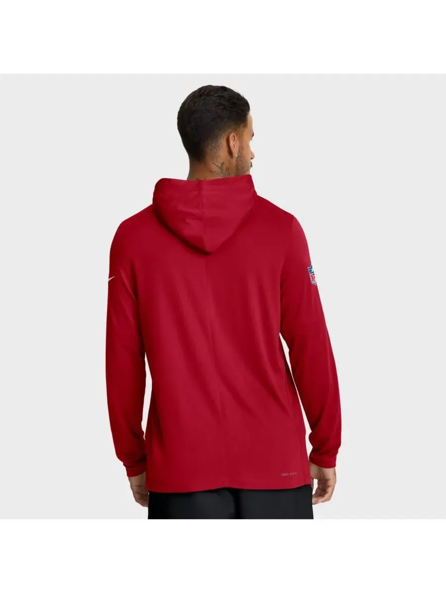 Мужская алая толстовка с длинными рукавами San Francisco 49ers Big Tall Sideline Performance Nike — изображение 2 из 5, алый