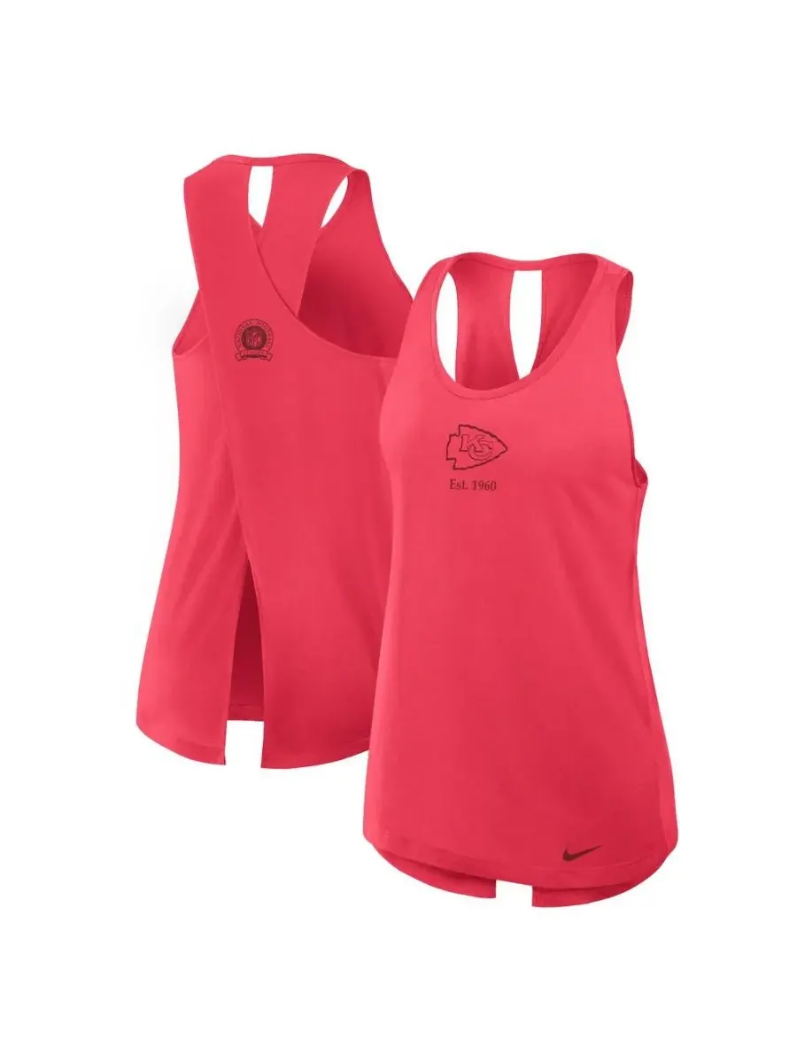 Nike Женская красная майка Kansas City Chiefs Glory Crisscross Performance Tank Top — изображение 1 из 5, светлый красный