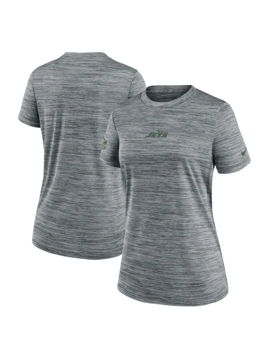 Nike Женская серая футболка New York Jets Sideline Velocity Performance — изображение 1 из 3, серый