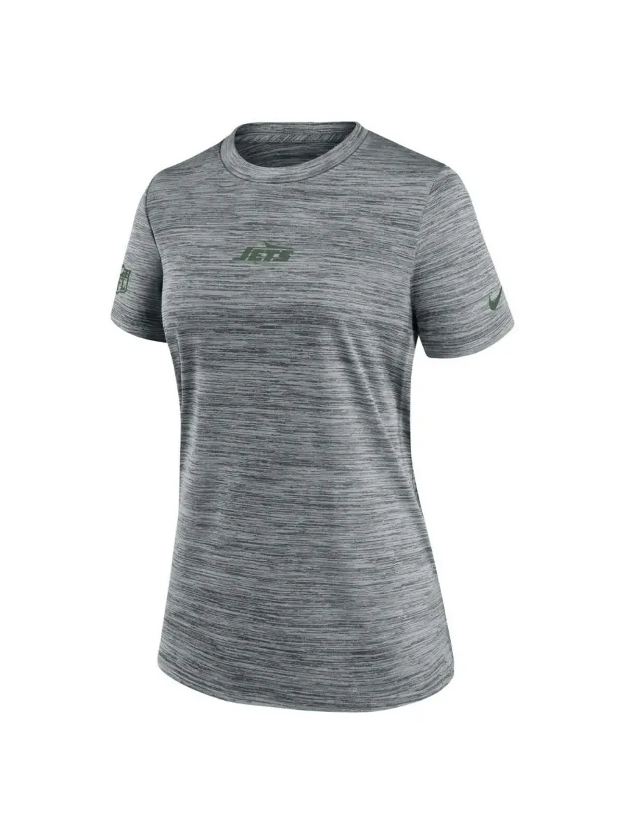 Nike Женская серая футболка New York Jets Sideline Velocity Performance — изображение 3 из 3, серый