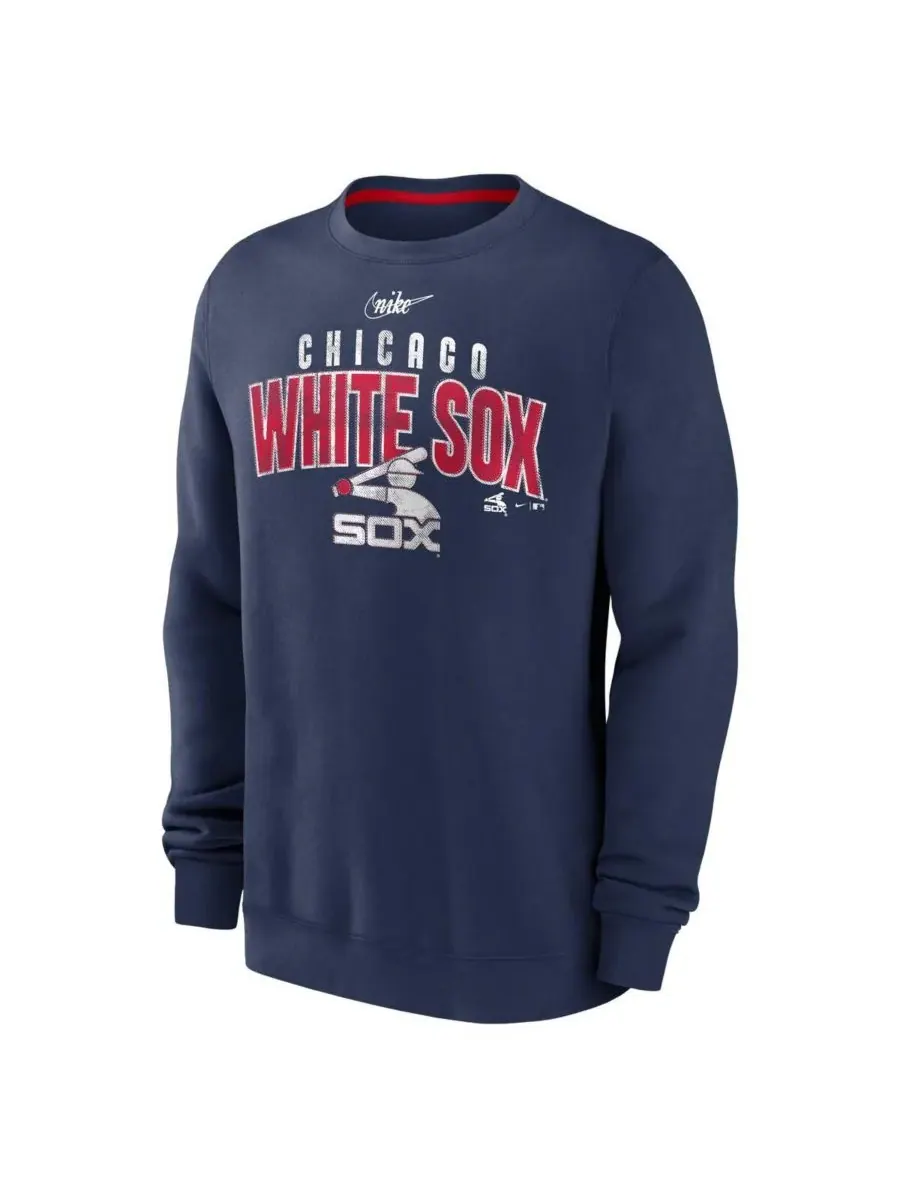 Nike Мужская темно-синяя толстовка Chicago White Sox Cooperstown Collection Team Shout Out — изображение 2 из 3, темно-синий