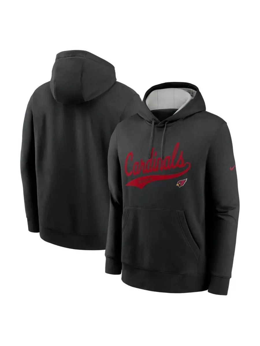 Nike Мужская черная толстовка с капюшоном Arizona Cardinals Rewind Club Logo — изображение 1 из 3, черный