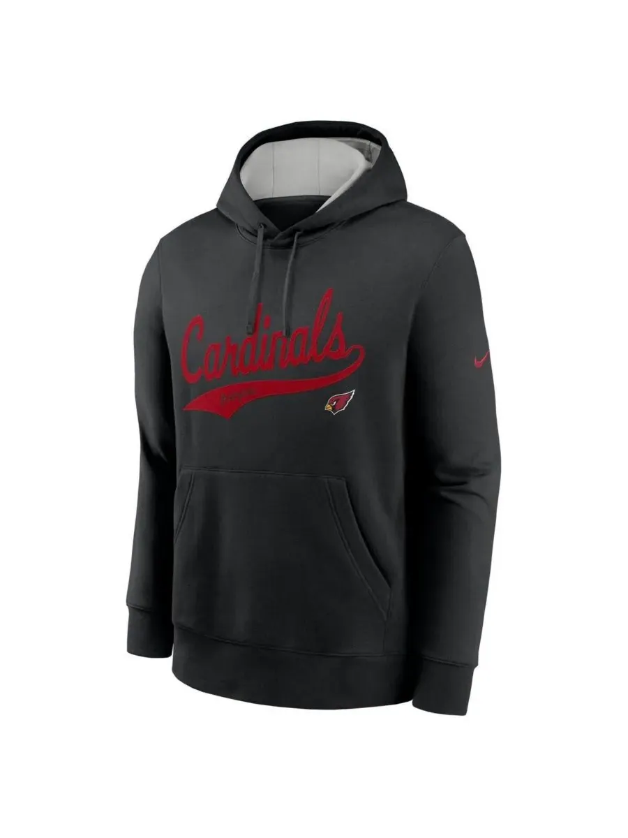 Nike Мужская черная толстовка с капюшоном Arizona Cardinals Rewind Club Logo — изображение 3 из 3, черный