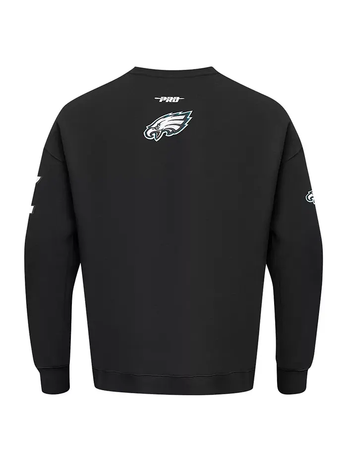 Мужской черный свитшот Philadelphia Eagles Turn It Up с удлиненными плечами Pro Standard — изображение 3 из 5