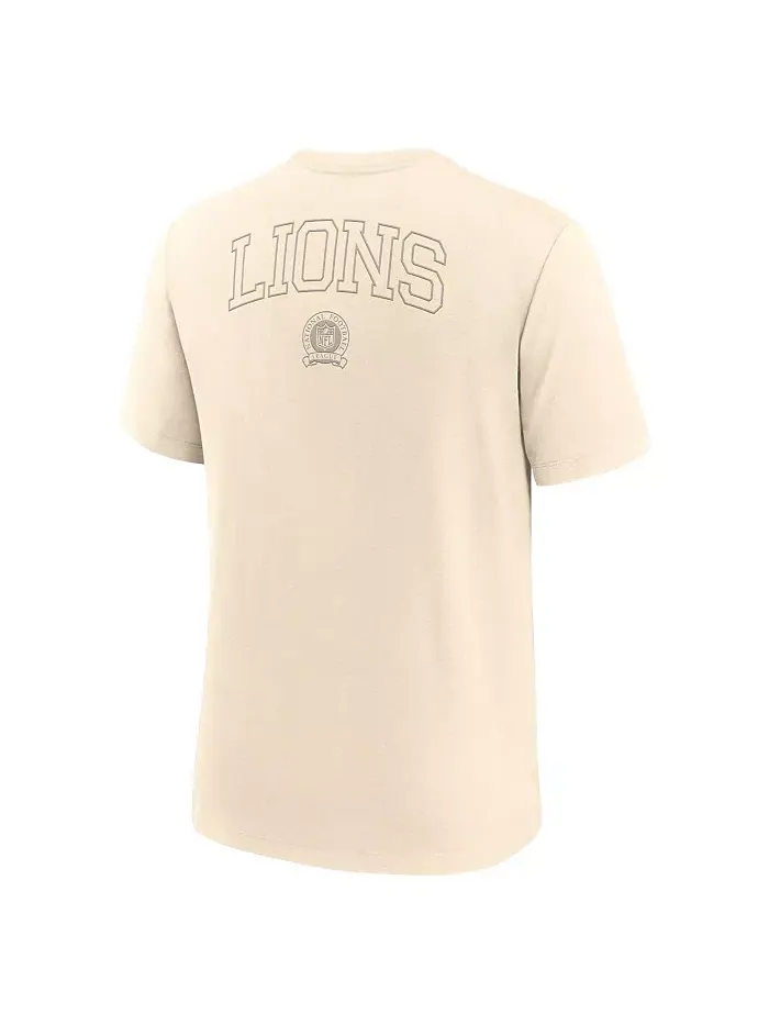 Мужская футболка Detroit Lions Glory Tri-Blend кремового цвета Nike — изображение 3 из 3