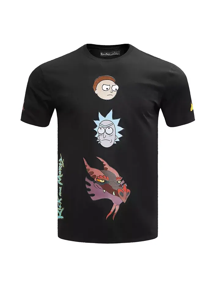 Мужская черная футболка Rick And Morty Balthromaw Year of the Dragon Freeze Max — изображение 2 из 4