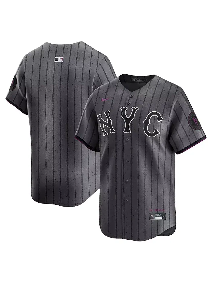Мужская серая футболка New York Mets City Connect Limited Nike — изображение 1 из 3