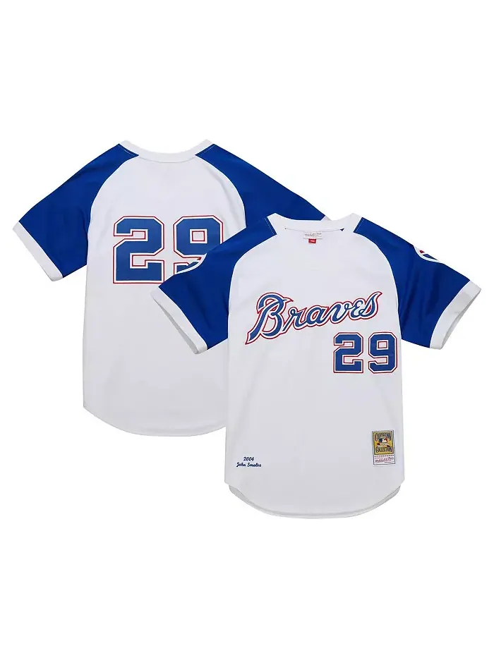 Мужская аутентичная ретро-футболка Mitchell Ness John Smoltz Atlanta Braves 2004 из коллекции — изображение 1 из 4