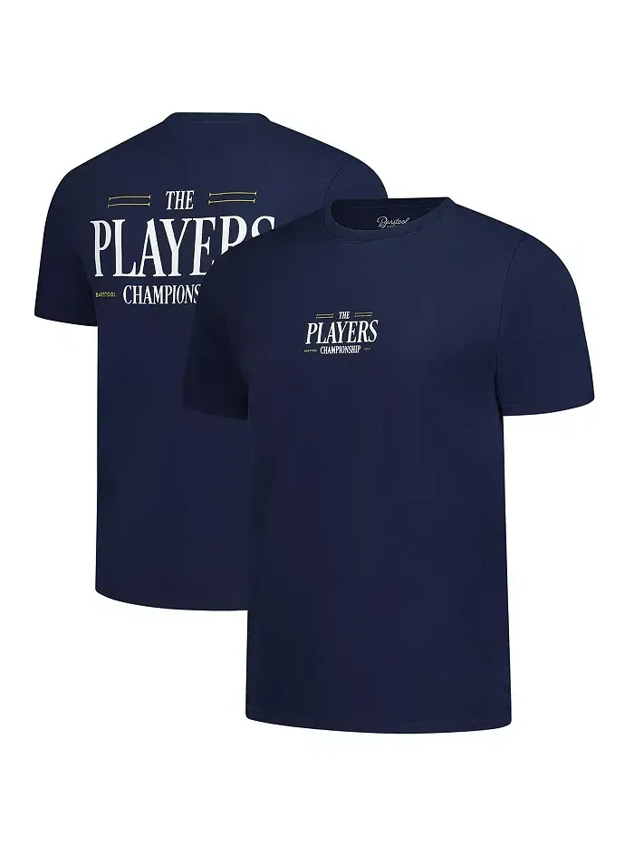 Мужская футболка с логотипом THE PLAYERS Varsity, цвет navy, 2025 Barstool Golf