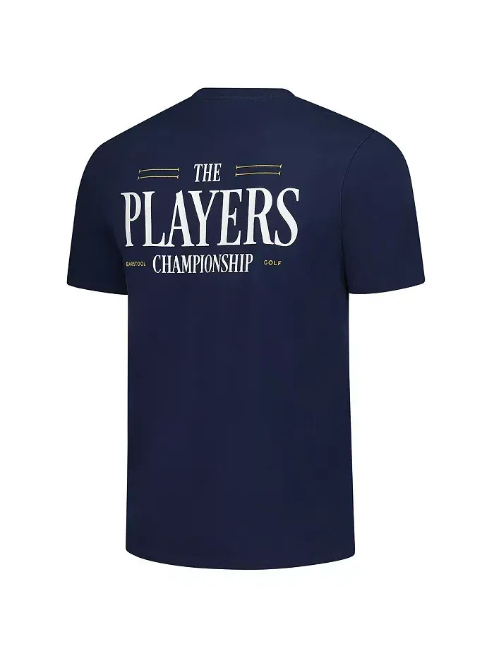 Мужская футболка с логотипом THE PLAYERS Varsity, цвет navy, 2025 Barstool Golf — изображение 2 из 3