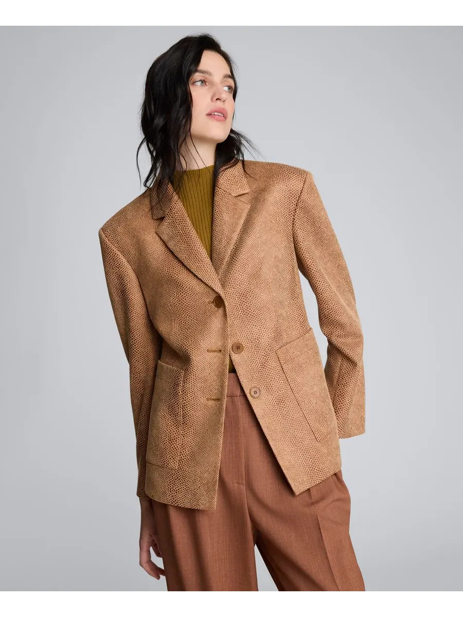 Женский блейзер с тисненым змеиным принтом Kenneth Cole, Rinch Umber — изображение 1 из 4