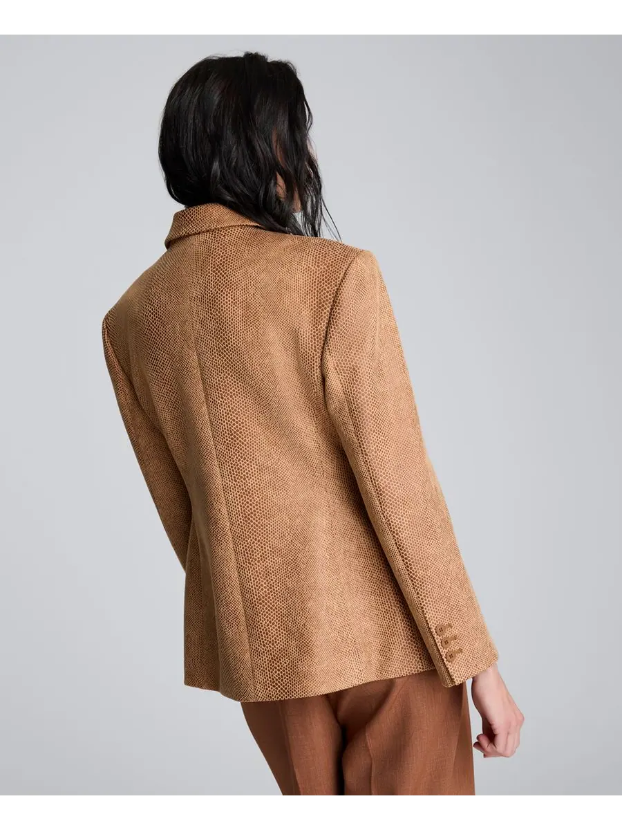 Женский блейзер с тисненым змеиным принтом Kenneth Cole, Rinch Umber — изображение 4 из 4
