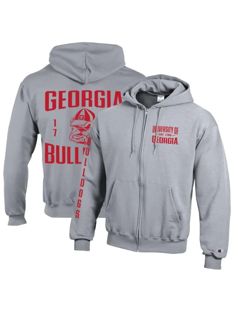 Худи-олимпийка на молнии Champion Varsity Power blend — изображение 1 из 3, серый