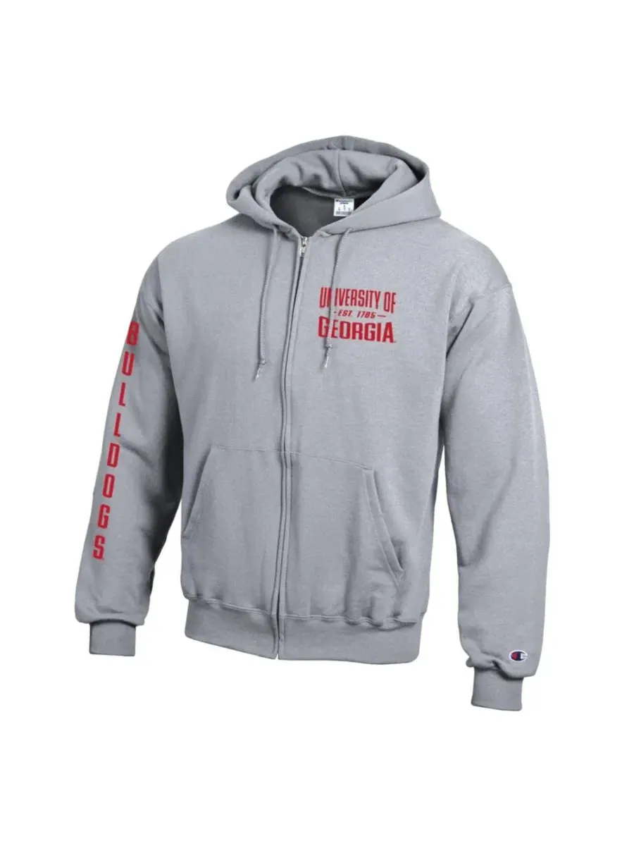 Худи-олимпийка на молнии Champion Varsity Power blend — изображение 3 из 3, серый