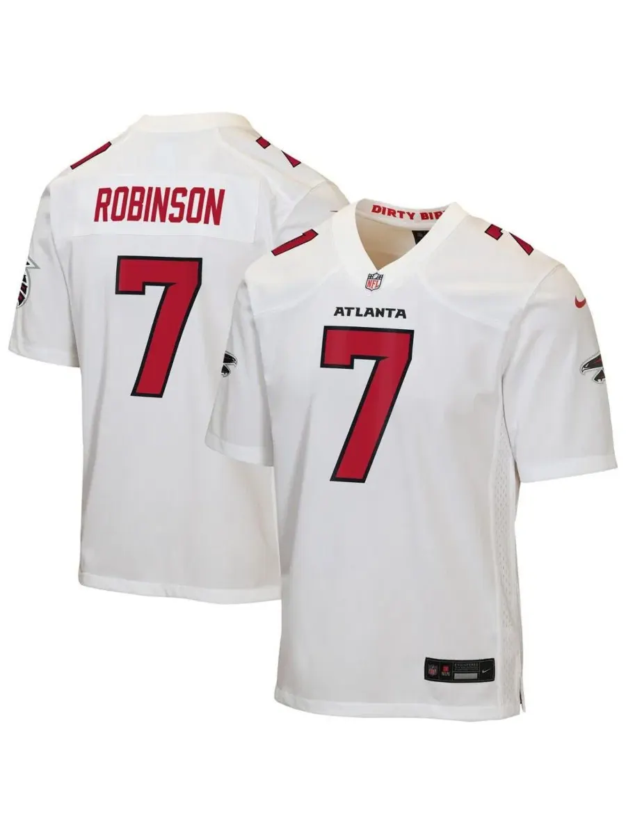 Футболка Nike Game Jersey Bijan Robinson — изображение 1 из 3, белый