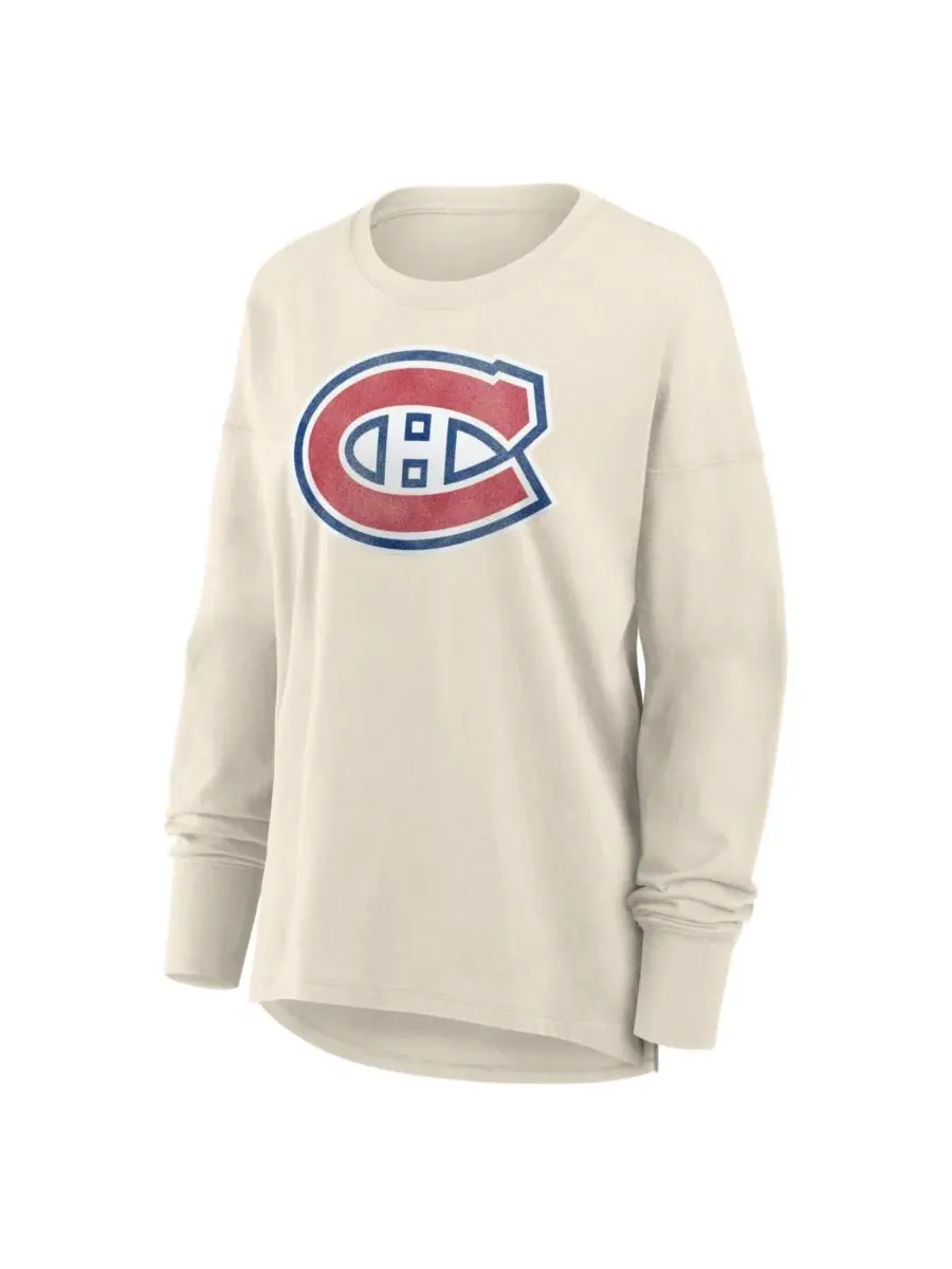 Лонгслив с принтом Montreal Canadiens Fanatics — изображение 2 из 3, бежевый