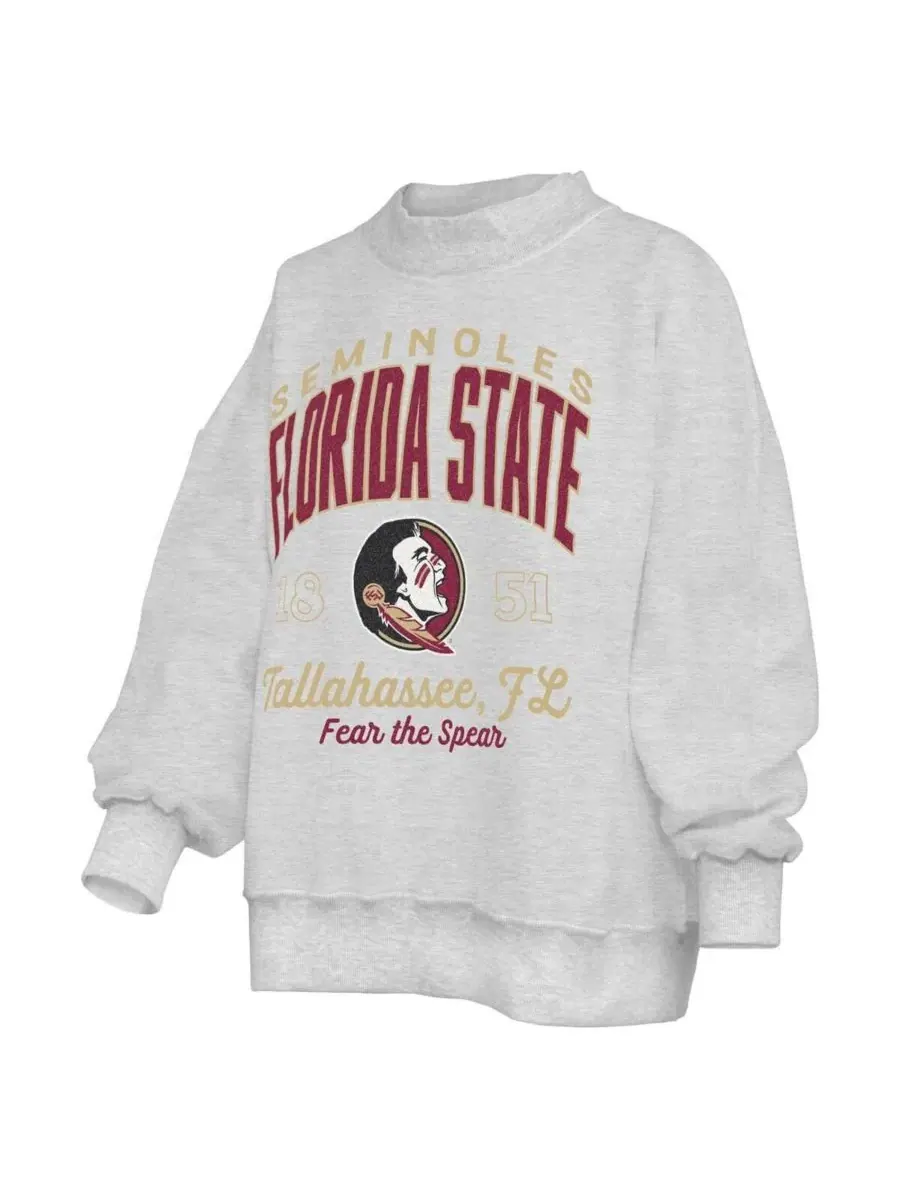 Женский реверсивный свитшот с принтом Florida State Seminoles Pressbox — изображение 2 из 5, серый
