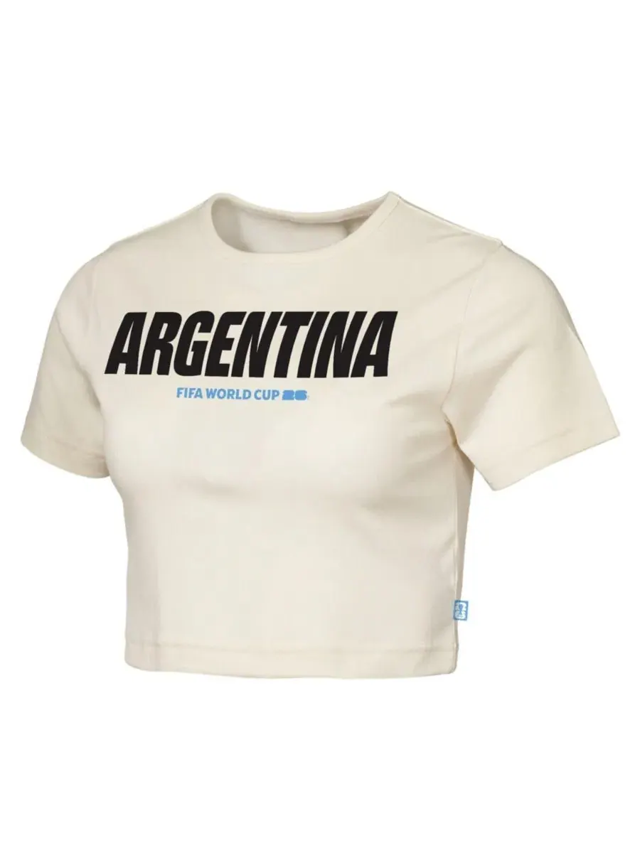 Футболка укороченная с принтом Elote Squad Argentina FIFA World Cup 2026 Outerstuff — изображение 2 из 3, прозрачный