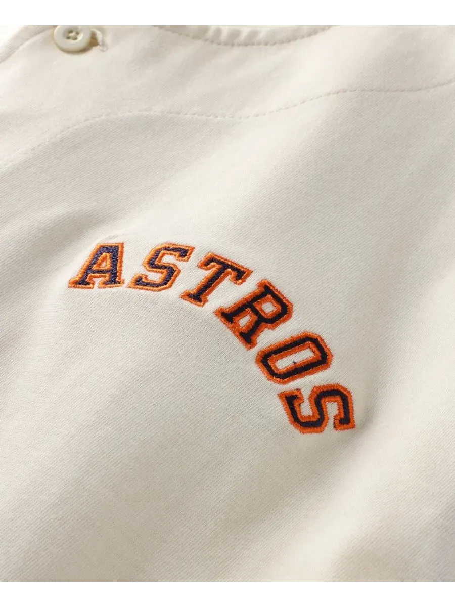 Мужская бейсбольная джерси с полной застежкой на пуговицах Fanatics Houston Astros — изображение 4 из 5, бежевый