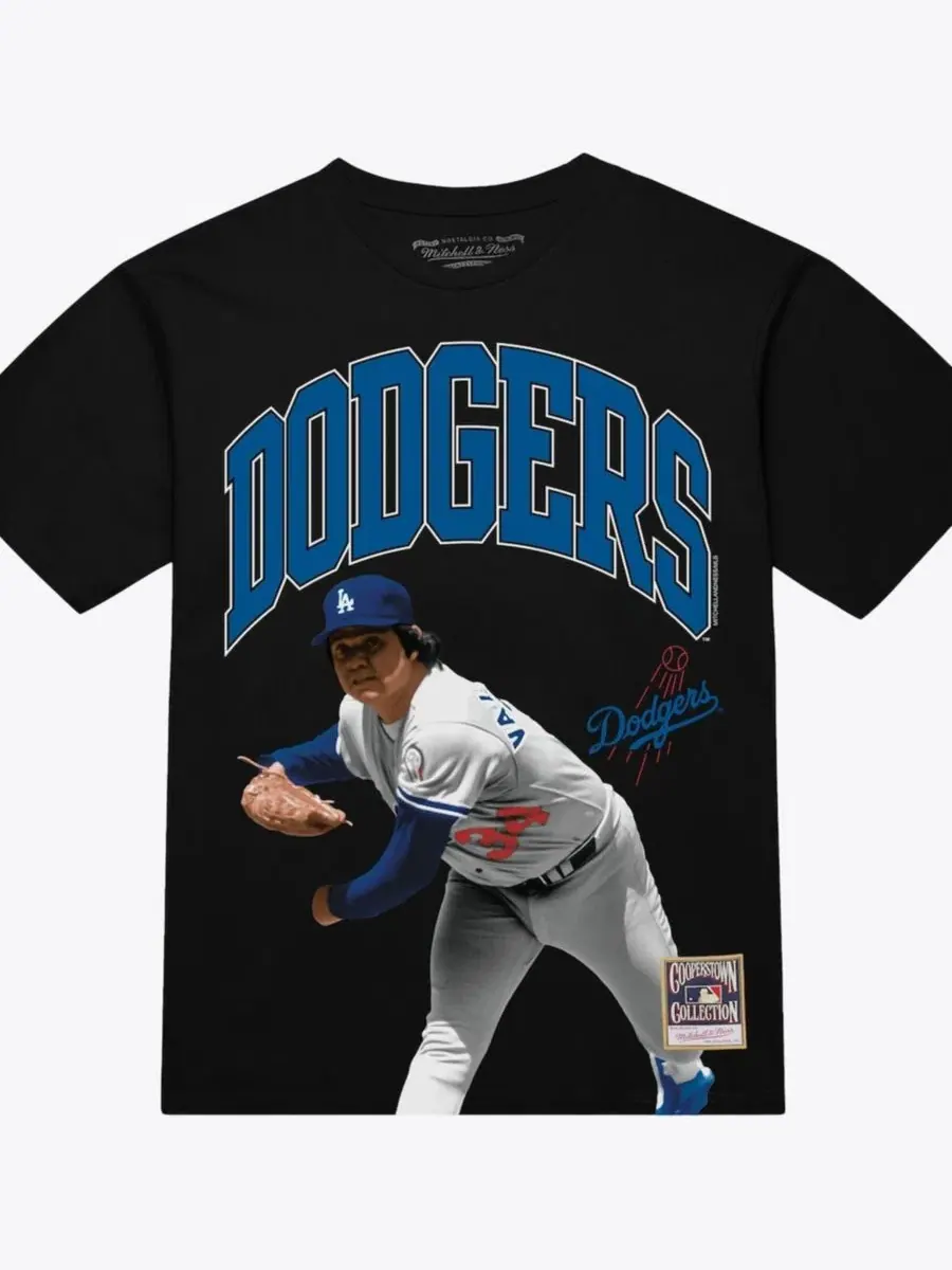 Футболка с принтом Fernando Valenzuela Photo Arch Mitchell & Ness — изображение 3 из 3, черный