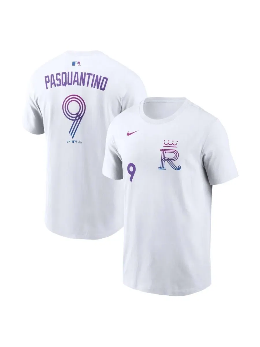 Футболка с коротким рукавом Vinnie Pasquantino Kansas City Royals 2026 City Connect Nike — изображение 1 из 3, белый