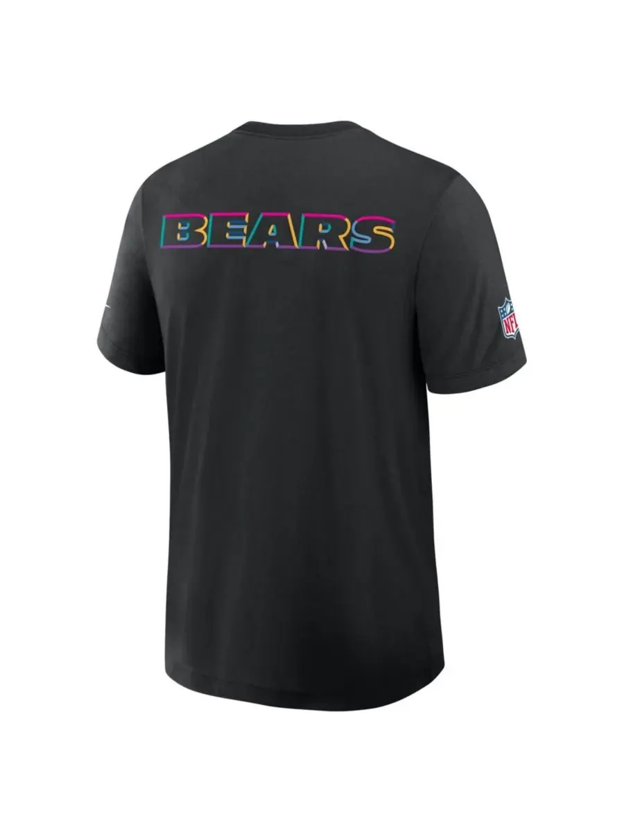 Nike Мужская черная футболка Chicago Bears Tall 2025 NFL Crucial Catch Tri-Blend Dri-FIT — изображение 3 из 3, черный