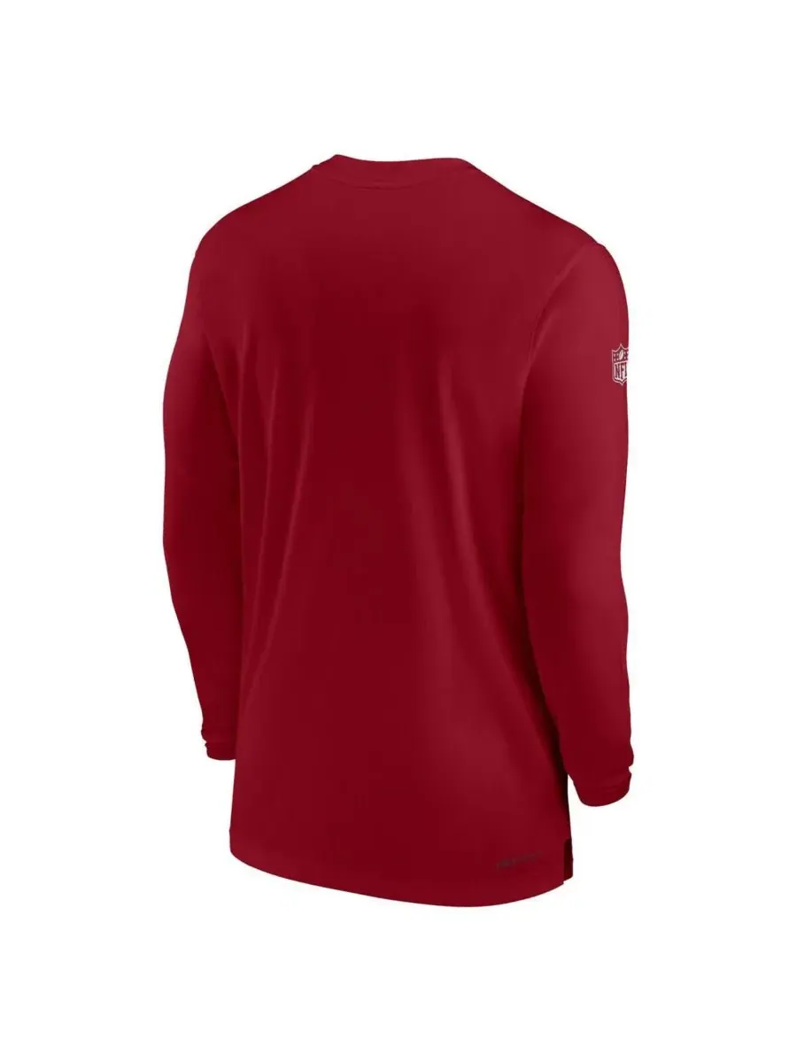 Мужская футболка с длинным рукавом "Cardinal Arizona Cardinals Sideline Coach Performance" Nike — изображение 2 из 3, красный