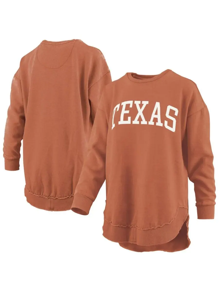 Pressbox Женская толстовка с длинными рукавами и принтом Texas Orange Texas Longhorns Melange — изображение 1 из 3, оранжевый