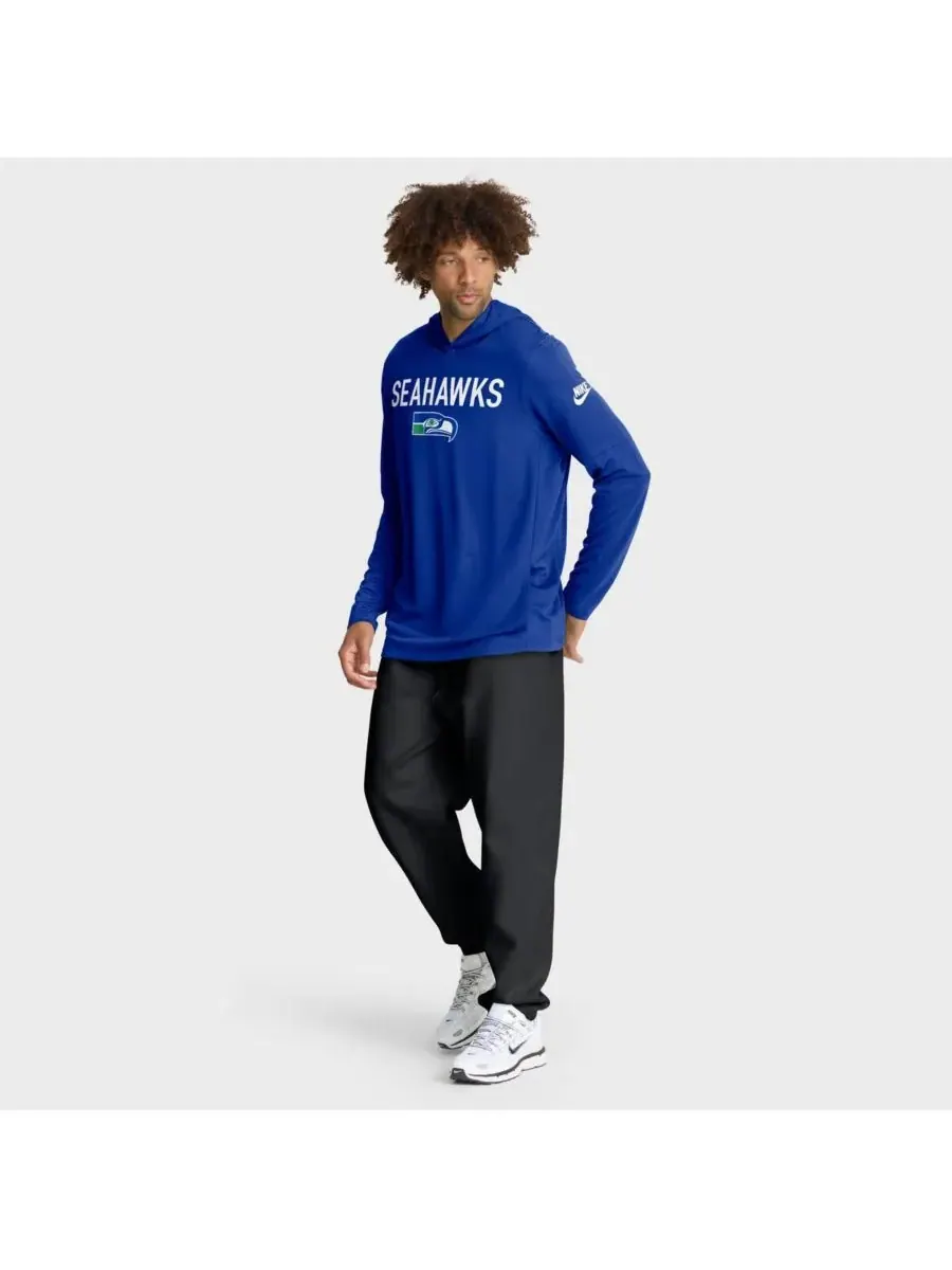 Мужская футболка с длинным рукавом Royal Seattle Seahawks Alt Pack Pass Accuracy Performance Nike — изображение 3 из 3