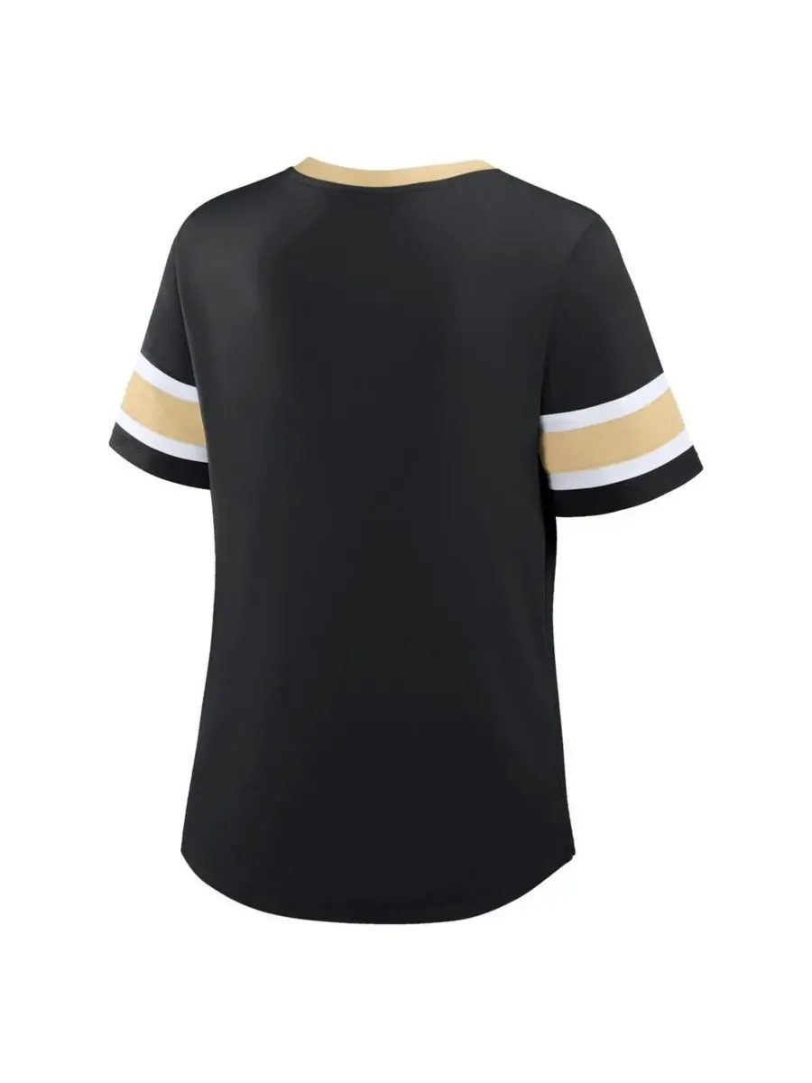Fanatics Женская черная футболка New Orleans Saints Redzone Draw Play Athena на шнуровке — изображение 3 из 3, черный