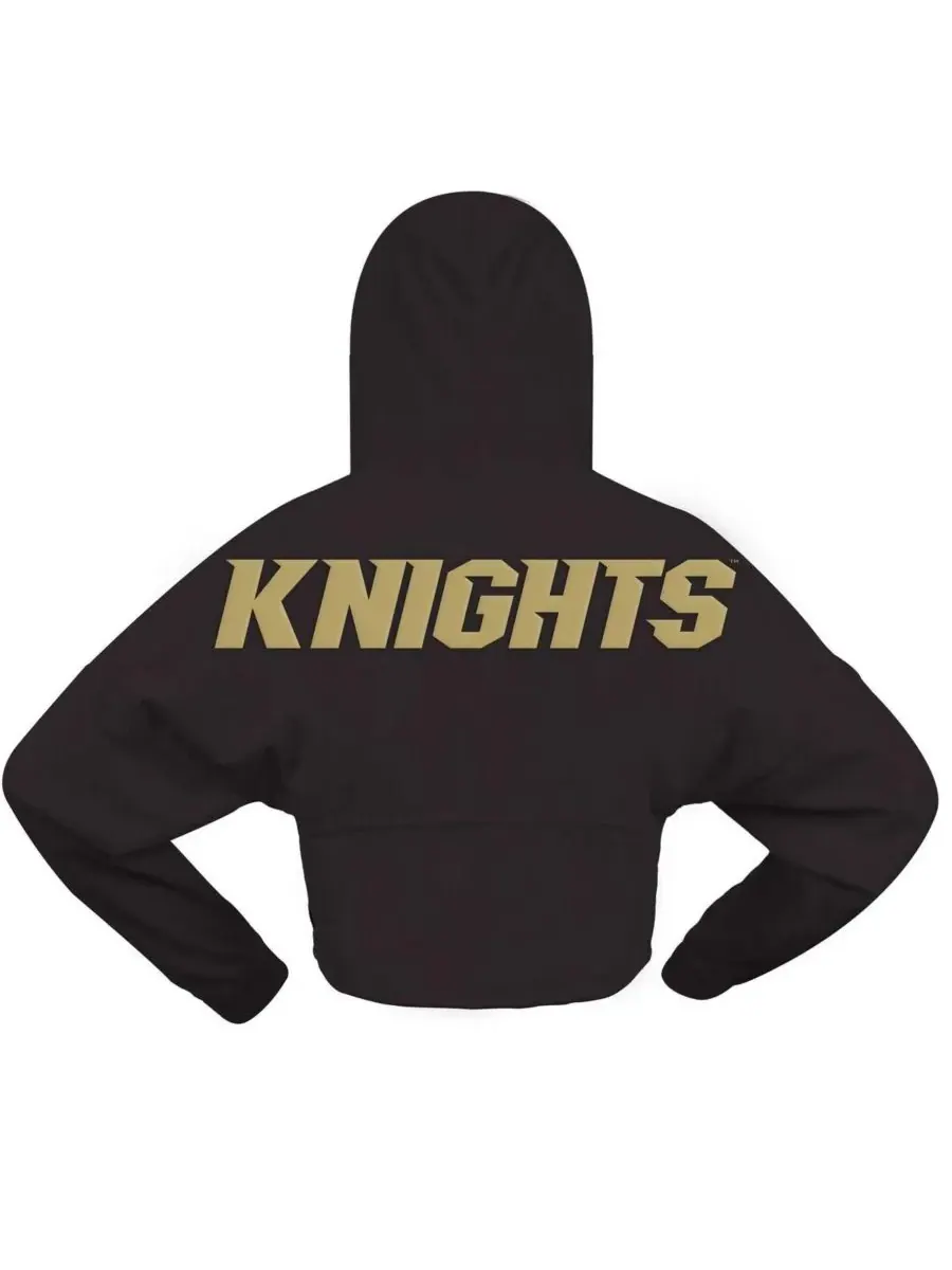 Spirit Jersey Женская черная укороченная толстовка с капюшоном UCF Knights оверсайз — изображение 3 из 3, черный