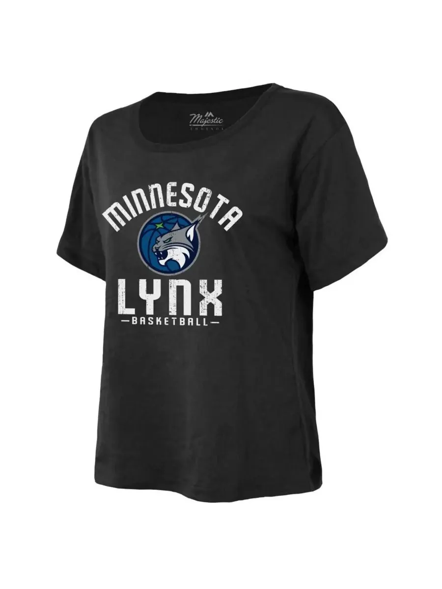 Majestic Женская черная футболка Minnesota Lynx The Edge Premium Boxy — изображение 3 из 3, черный