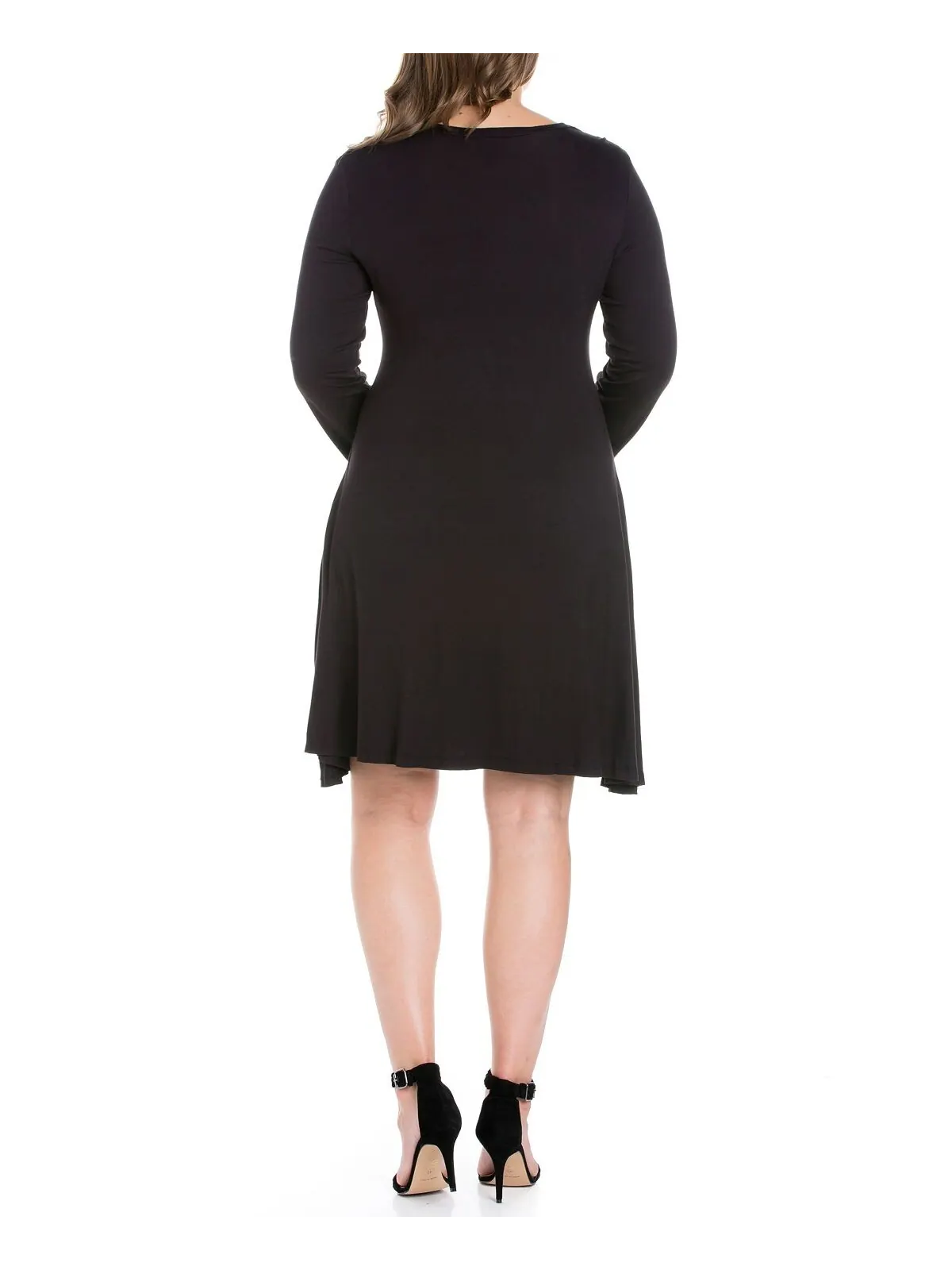 Расклешенное женское платье больших размеров 24seven Comfort Apparel — изображение 6 из 6, красный