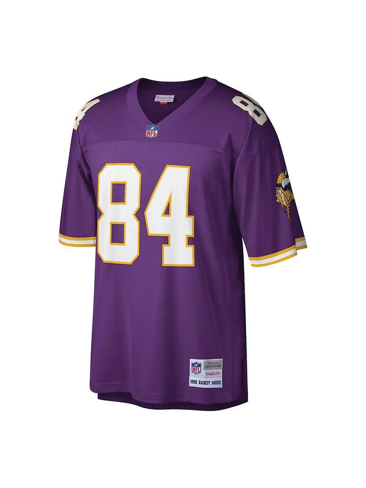 Мужская футболка randy moss purple minnesota vikings big and tall 1998 года, копия игрока на пенсии — изображение 3 из 3