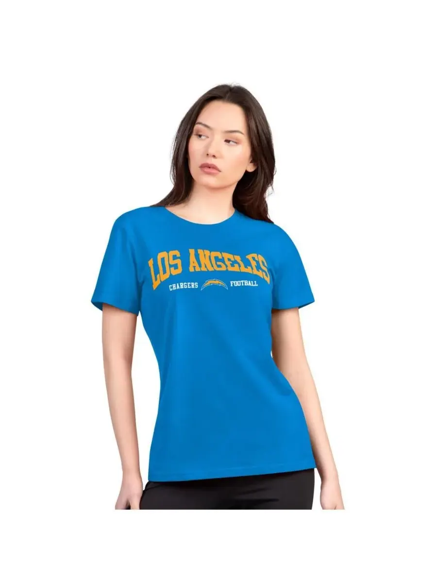 G-III 4Her by Carl Banks Женская футболка Los Angeles Chargers Super-Slim Lightweight Winning Crew — изображение 1 из 2