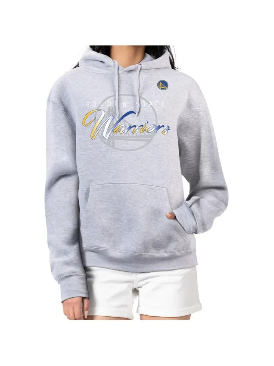 G-III 4Her by Carl Banks Женская серая толстовка из флиса с логотипом Golden State Warriors Shadow — изображение 1 из 3